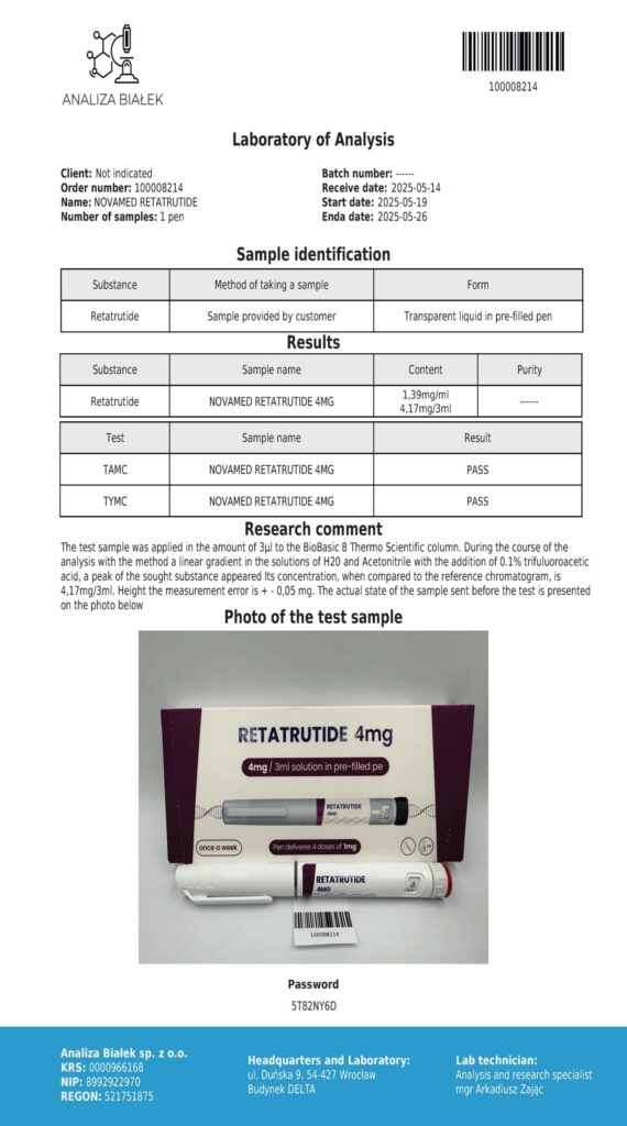 GLP3 Triple G - laboratory tests